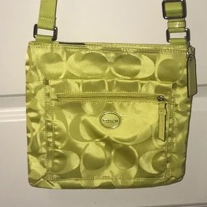 Coach lemon lime Bag!